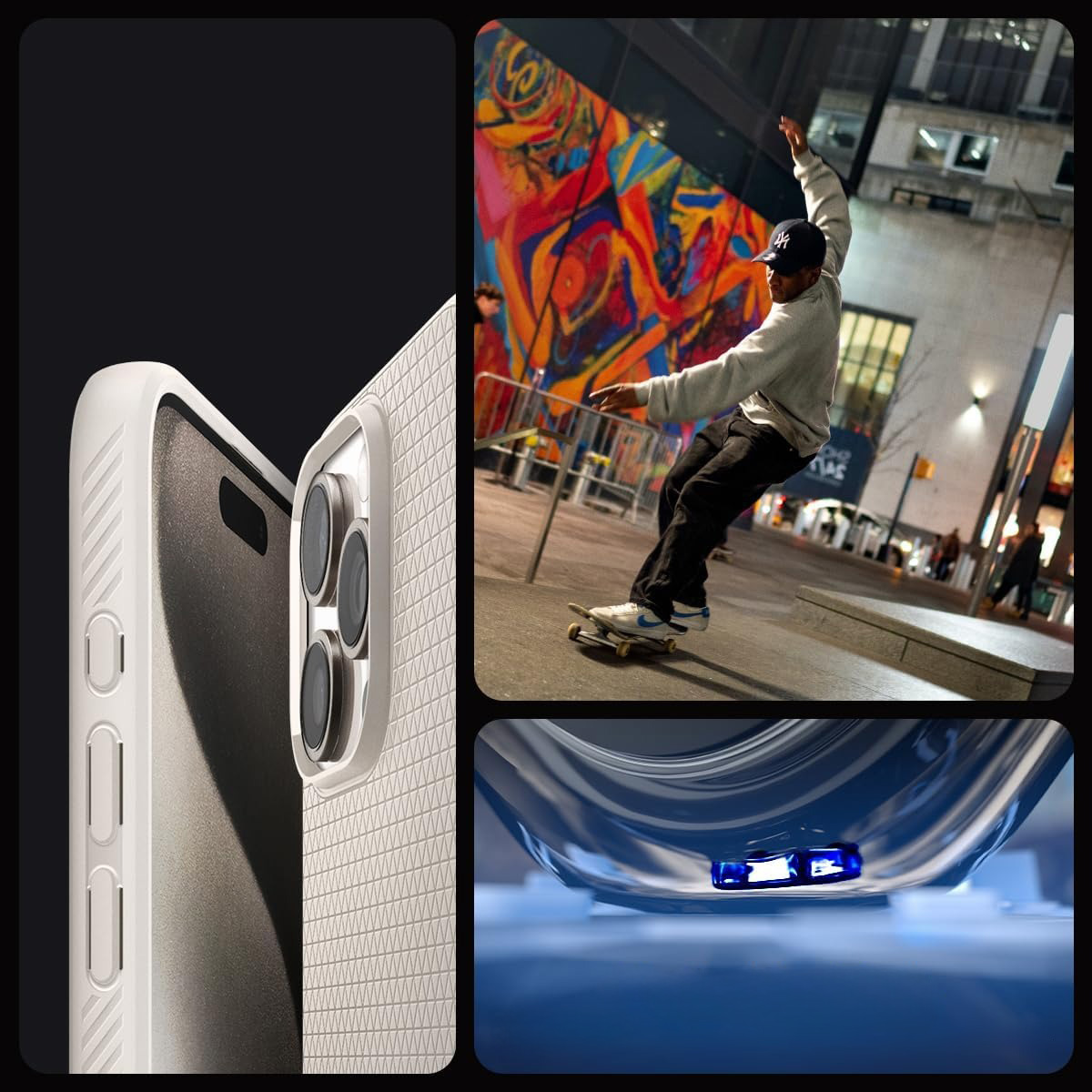 Etui Spigen Liquid Air do Apple iPhone 15 Pro, beżowe